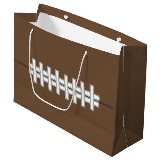 Klassieke voetbalcadeautas groot cadeauzakje (Voorkant Gekanteld)