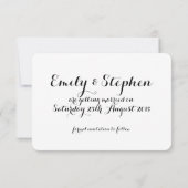 Klassieke vogelkooi gepersonaliseerde Save the Dat Kaart (Achterkant)