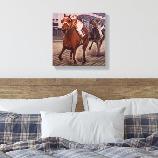 Klassieke volbloed, zegevierend canvas afdruk (Insitu (Slaapkamer))