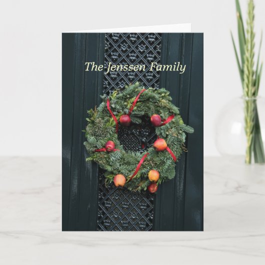 Klassieke voordeuradresaankondiging feestdagen kaart (Voorkant)