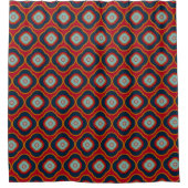 Klassieke  vormen Pattern Red en Navy Blue Douchegordijn (Voorkant)