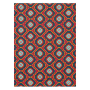 Klassieke vormen Pattern Red en Navy Blue Tafelkleed