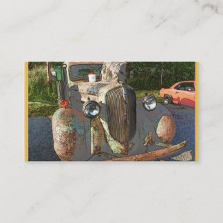 Klassieke vrachtwagen als schets visitekaartje