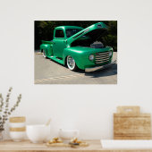 klassieke vrachtwagen poster (Keuken)