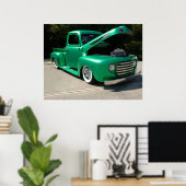klassieke vrachtwagen poster (Thuiskantoor)