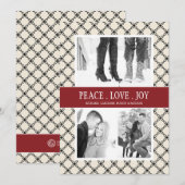 Klassieke Vrede Liefde Vreugde - Kerstkaart (Voorkant / Achterkant)