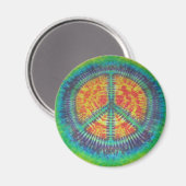 Klassieke vredesgebaar Tie Dye Magneten (Voorkant / Achterkant)