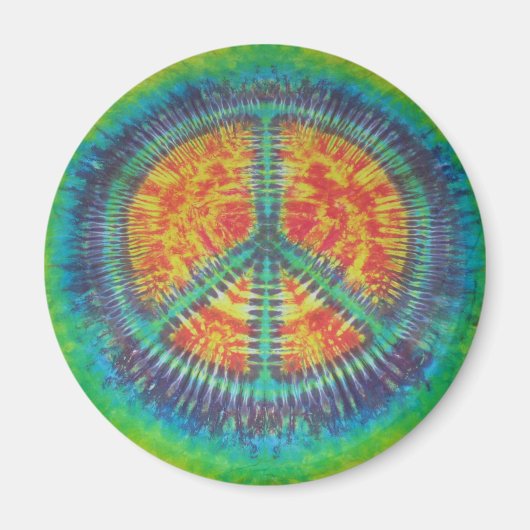 Klassieke vredesgebaar Tie Dye Magneten (Voorkant)
