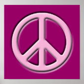 Klassieke vredesymbool, roze poster (Voorkant)