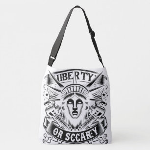 Klassieke vrijheid of angst crossbody tas