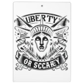 Klassieke vrijheid of angst klembord (Achterkant)