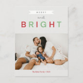 Klassieke vrolijke en heldere foto feestdagenkaart (Voorkant)