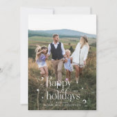 Klassieke vrolijke feestdagen Kerst foto verticaal Feestdagenkaart (Voorkant)