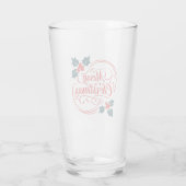 Klassieke vrolijke kerst Holly Berry Holiday Art Glas (Achterkant)