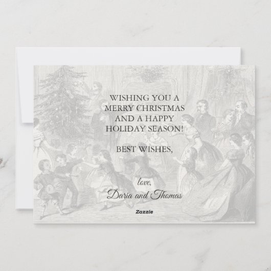  klassieke vrolijke kerstman feestdagenkaart (Achterkant)