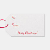 Klassieke vrolijke Kerstman hallo Cadeaulabel (Achterkant Horizontaal)