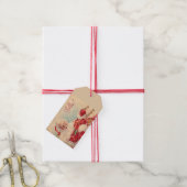 Klassieke vrolijke Kerstman hallo Cadeaulabel (Met Touw)