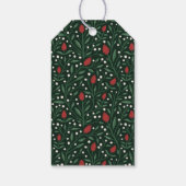 Klassieke Vrolijke Kerstmis Gepersonaliseerde Bloe Cadeaulabel (Achterkant)