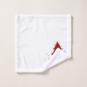 Klassieke Vrolijke Kerstmis | Rich Crimson Red Tre Bad Handdoek (Wasdoekje)