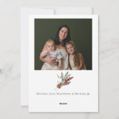 Klassieke Vrolijke Kerstmis Winter Dierenkrans Fot Feestdagenkaart (Achterkant)