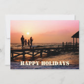 Klassieke Vrolijke Kerstvakantie Custom Photo Card Feestdagenkaart (Voorkant)