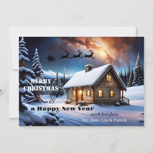 Klassieke Vrolijke Kerstvakantie Custom Photo Card Feestdagenkaart (Achterkant)