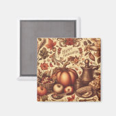 Klassieke vrolijke Thanksgiving Magneet (Voorkant / Achterkant)