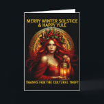 Klassieke vrolijke winterzonnewende Wij heksen wen Kaart<br><div class="desc">Klassieke vrolijke winterzonnewende Wij heksen wensen jullie een vrolijk Yule Kerstmis</div>