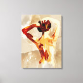 Klassieke vrouw achteraan met haar haarschilderij canvas afdruk (Voorkant)