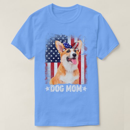 Klassieke vrouw Corgi Dog Mam Usa Moederdag1 T-shirt (Design voorkant)