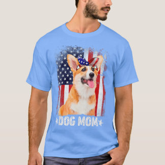 Klassieke vrouw Corgi Dog Mam Usa Moederdag1 T-shirt