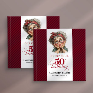 Klassieke Vrouw met een Twintigste Verjaardag 50st Gastenboek