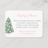 Klassieke Vrouwelijke Kerstvakantie Display Douche Informatiekaartje (Voorkant)