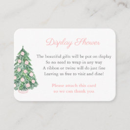 Klassieke Vrouwelijke Kerstvakantie Display Douche Informatiekaartje