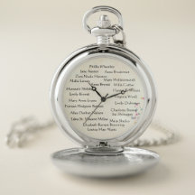 Klassieke vrouwelijke schrijfsters Pocket Watch