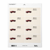 Klassieke vuurmotor etiket (Full Sheet)