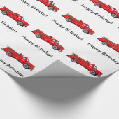 Klassieke vuurmotor: Vrolijke verjaardag! Cadeaupapier (Hoek)