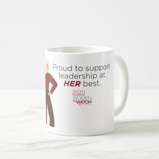 Klassieke W2W-Mok - ProSupport voor leiderschap Koffiemok (Voorkant rechts)