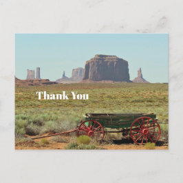 Klassieke Wagon Monument Valley Foto Bedankt Briefkaart