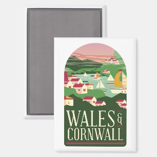 Klassieke Wales Cornwall Vintage Travel Magnet