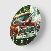 Klassieke wandklok van 1947 auto's (Hoek)