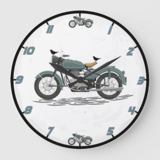 Klassieke wandklok voor motorfietsen