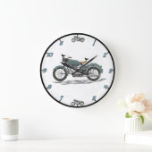 Klassieke wandklok voor motorfietsen (Huis)