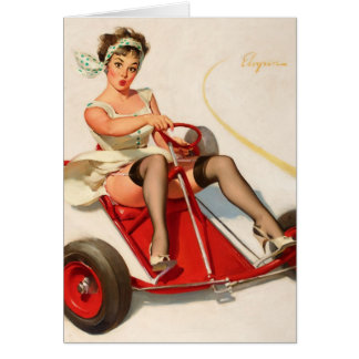 Klassieke  wandkunst van 1950, Pin Up Girl