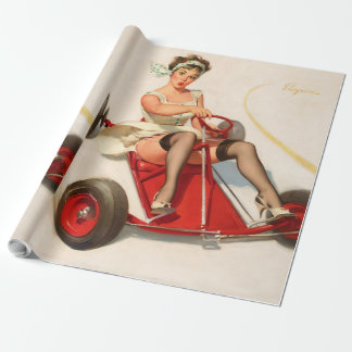 Klassieke  wandkunst van 1950, Pin Up Girl Cadeaupapier