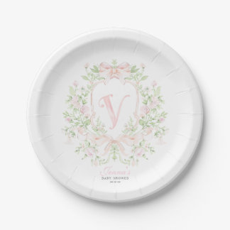 Klassieke Wapenschild Baby Shower Uitnodiging Papieren Bordje