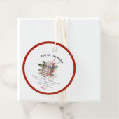 Klassieke Warme Chocolade Bom Kerstdag Bedankjes Labels (In situ)