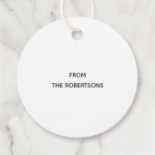 Klassieke warme chocolade bomb kerst bedankjes labels (Achterkant)