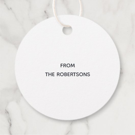 Klassieke warme chocolade bomb kerst bedankjes labels (Achterkant)