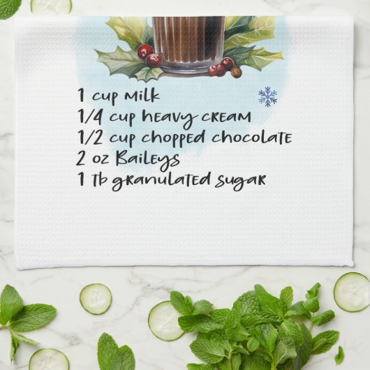 Klassieke warme chocolademelk theedoek (Gevouwen)